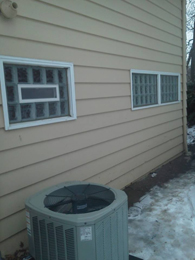 window installed on side of house