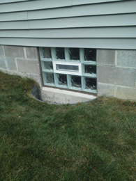 Glass Block Basement Window With Vent